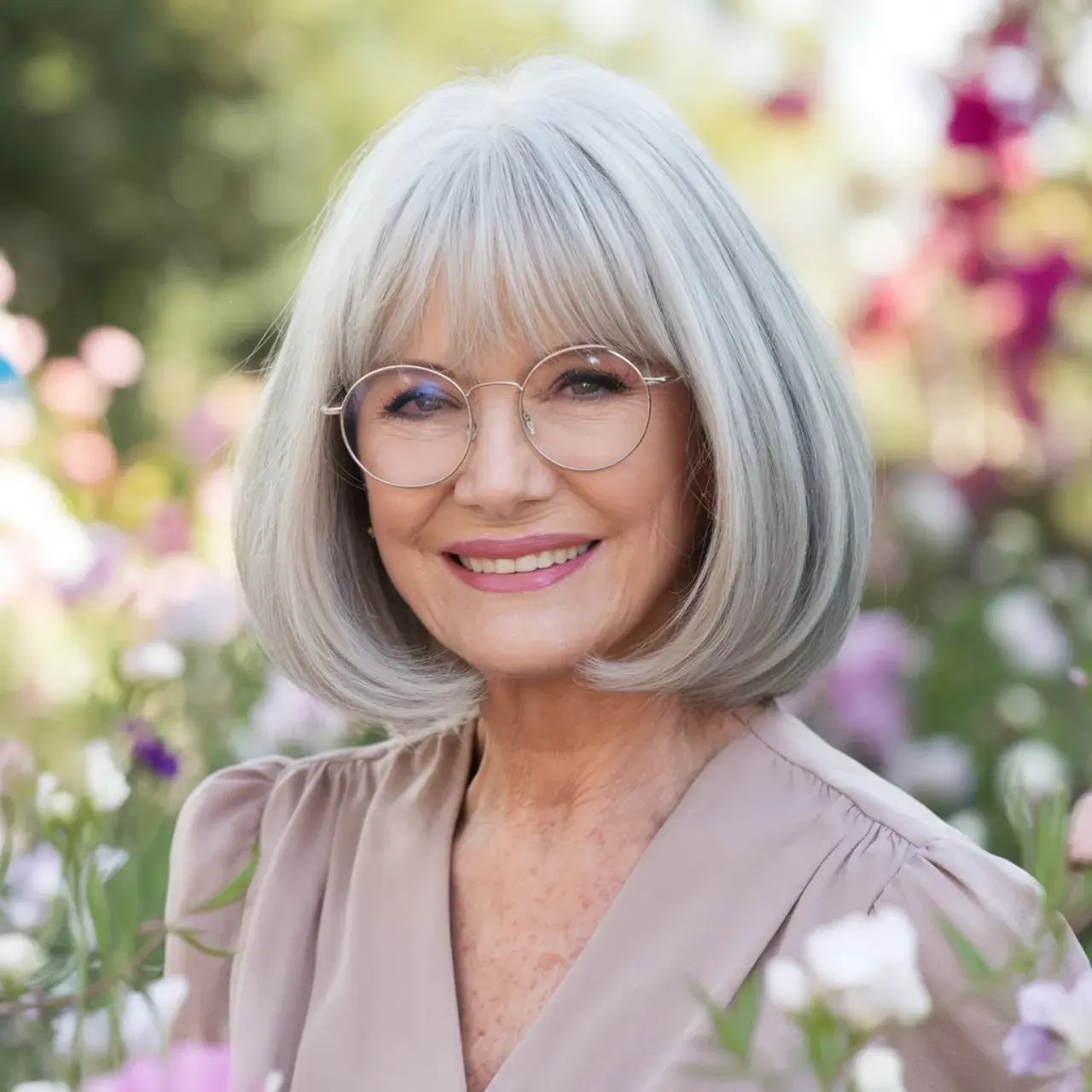 40. Long Bob with Bangs