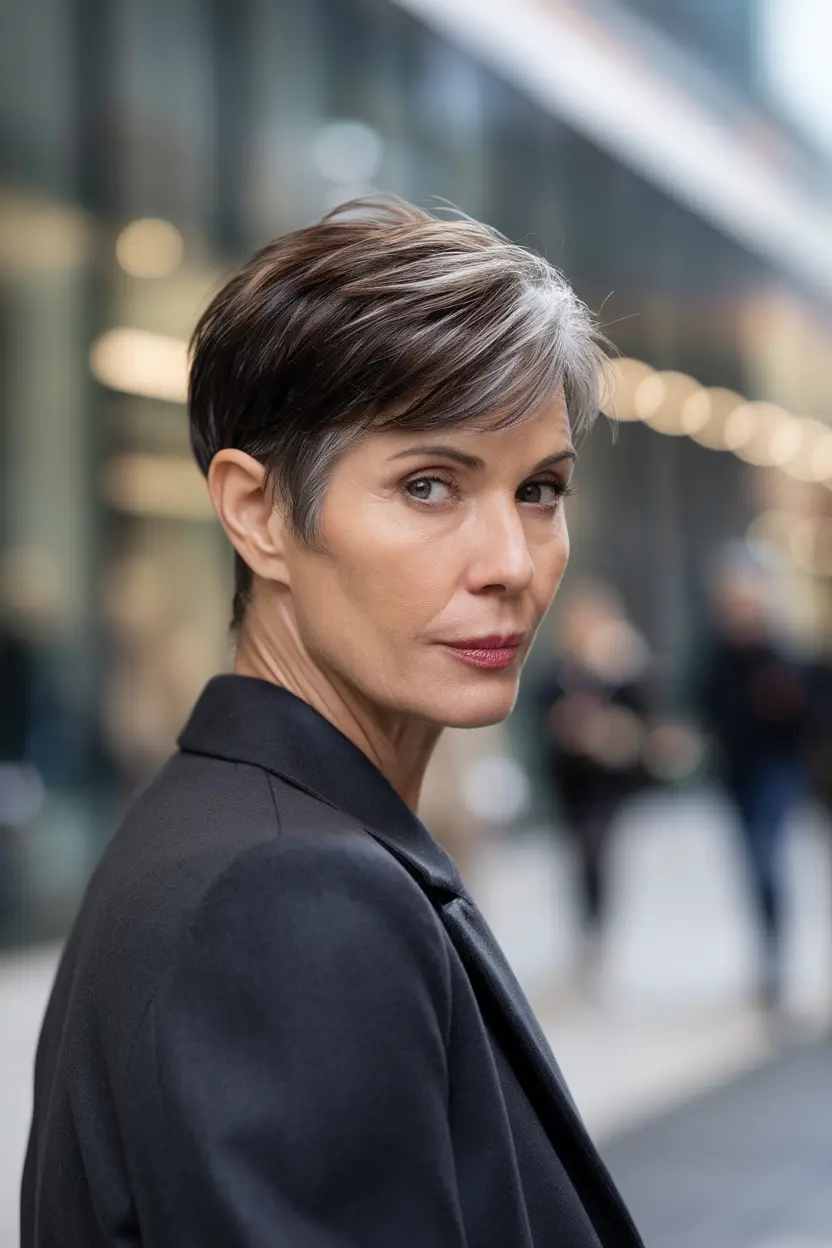 40 Trendy Hairstyles for Women Over 50 with Round Faces 59 30. Clippered