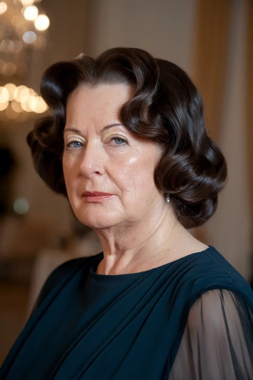 40 Trendy Hairstyles for Women Over 50 with Round Faces 61 31. Finger Waves