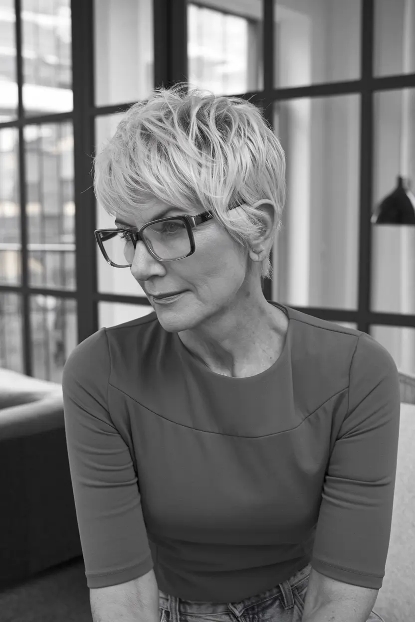 Best Hairstyles for Women Over 70 with Glasses 13 7. Textured