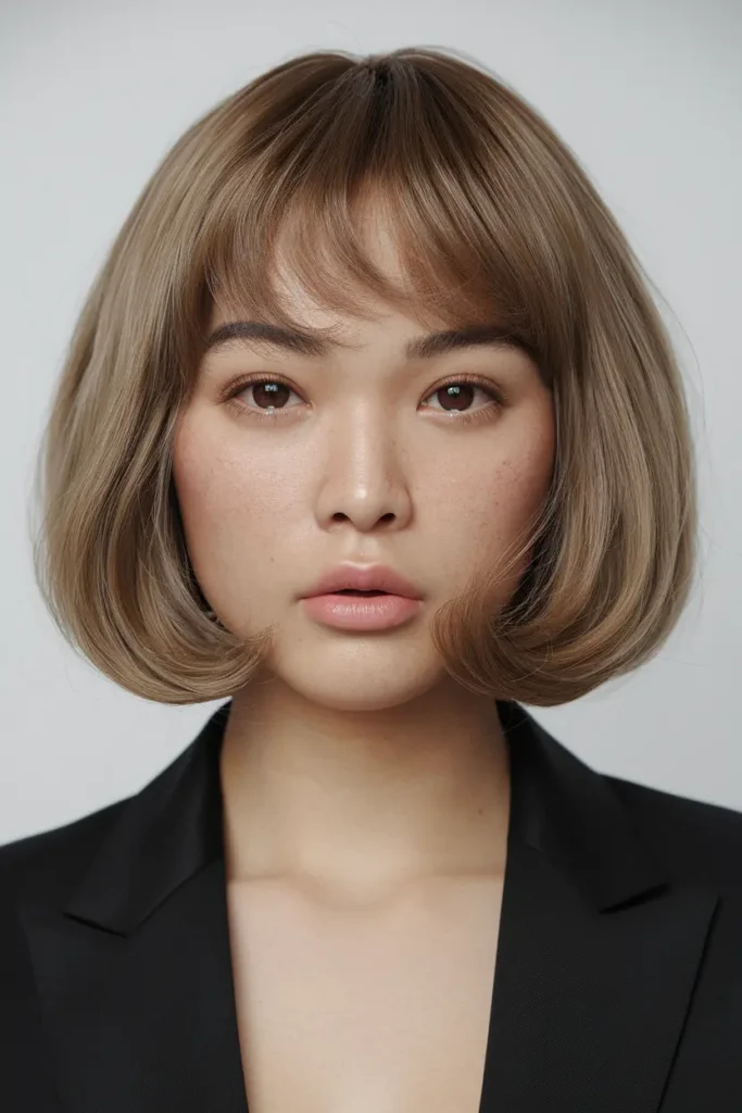 36. Rounded Bob with Fringe 1