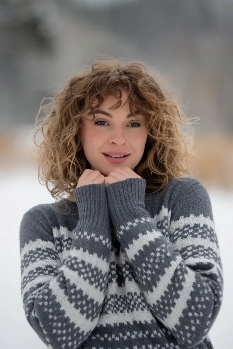 1. Curly Shoulder-Grazing Cut