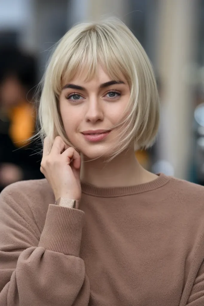medium length shag haircuts 1. Modern Short Bob with Curtain Bangs