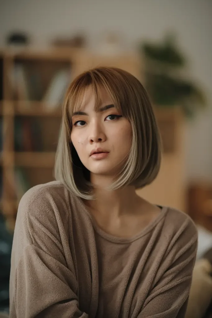 medium length shag haircuts 13. Long Bob Long Bangs