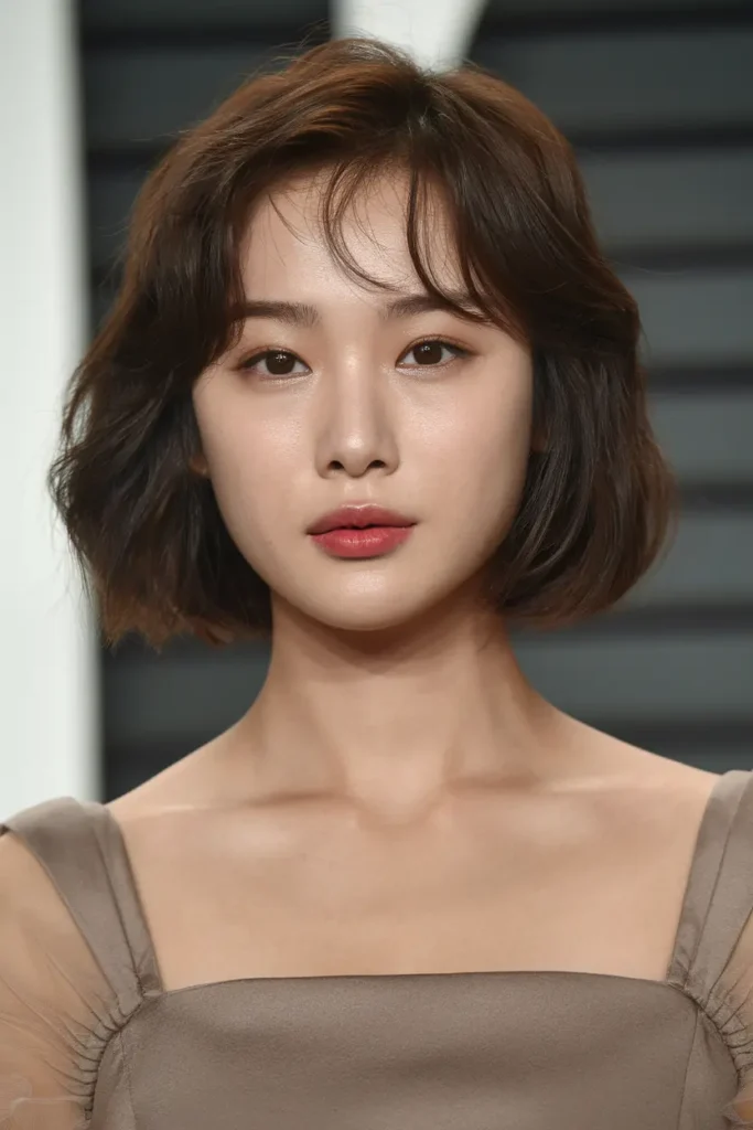 46 Best Korean Short Haircuts to try in 2025 27 14. See Through Bangs