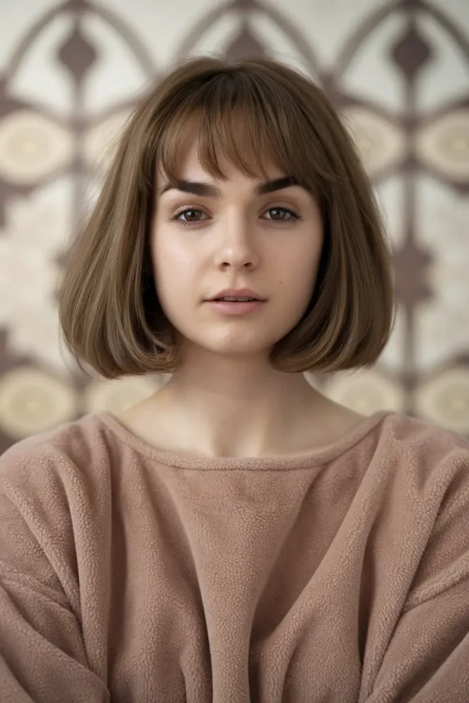 medium length shag haircuts 16. Short Brown Hair with Bangs