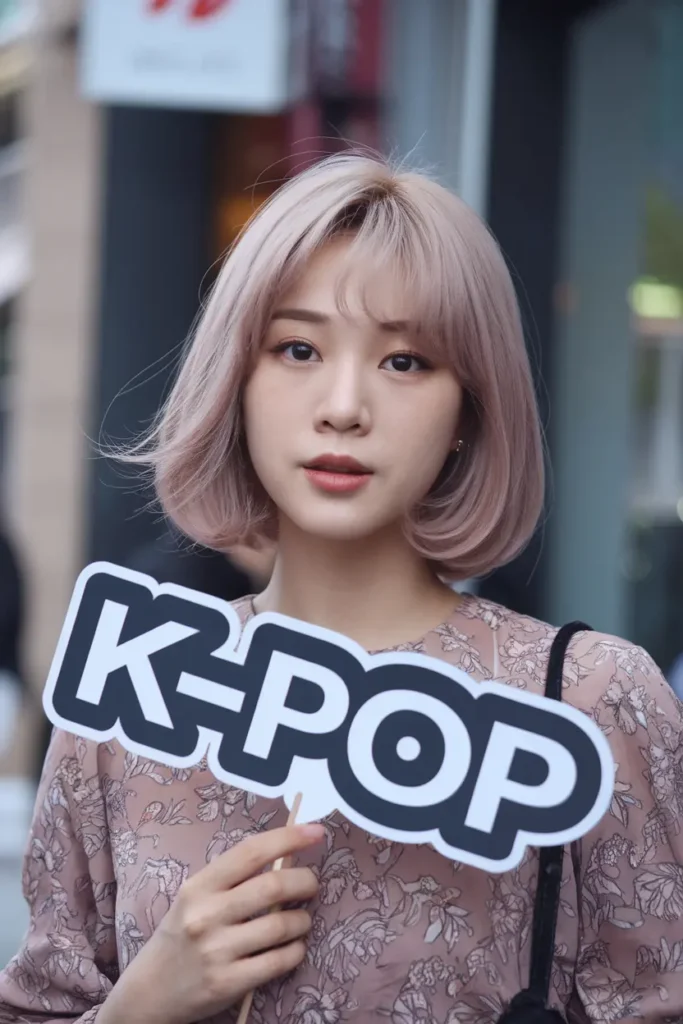 46 Best Korean Short Haircuts to try in 2025 39 20. Kpop Short Hair Light Pink Locks