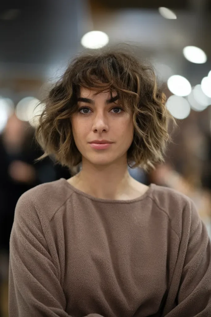 Short Hair With Curtain Bangs? Try These 42 Looks! 23 21. Curly Bob with Loose Bangs