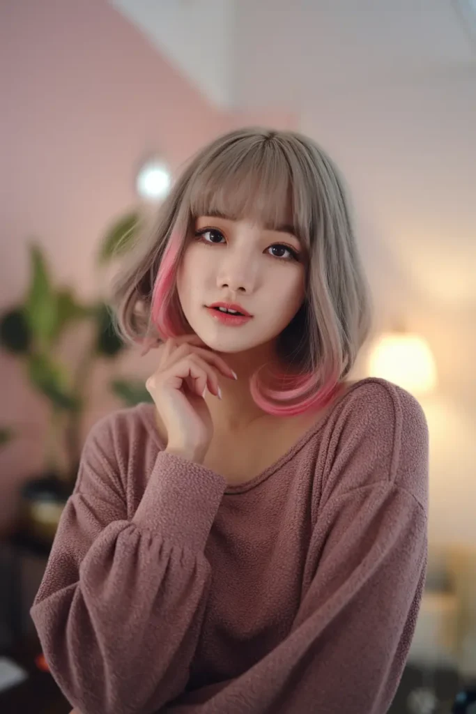 Short Hair With Curtain Bangs? Try These 42 Looks! 29 24. Long Curtain Bangs with E Girl Streaks