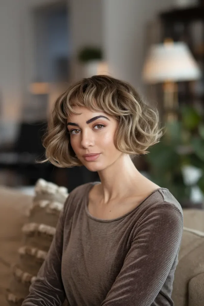 Short Hair With Curtain Bangs? Try These 42 Looks! 35 27. Curled Bob with Curtain Bangs