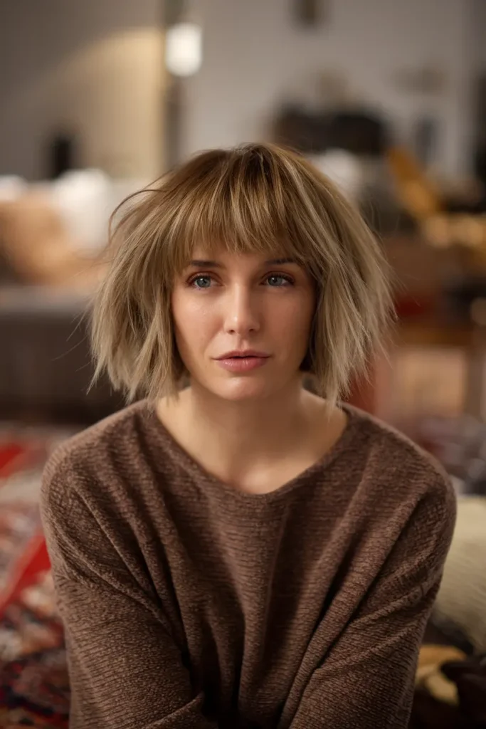 Short Hair With Curtain Bangs? Try These 42 Looks! 37 28. Textured Bob with Curtain Bangs