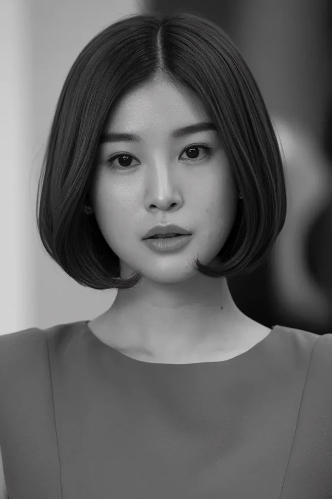 46 Best Korean Short Haircuts to try in 2025 5 3. Blunt Korean Bob