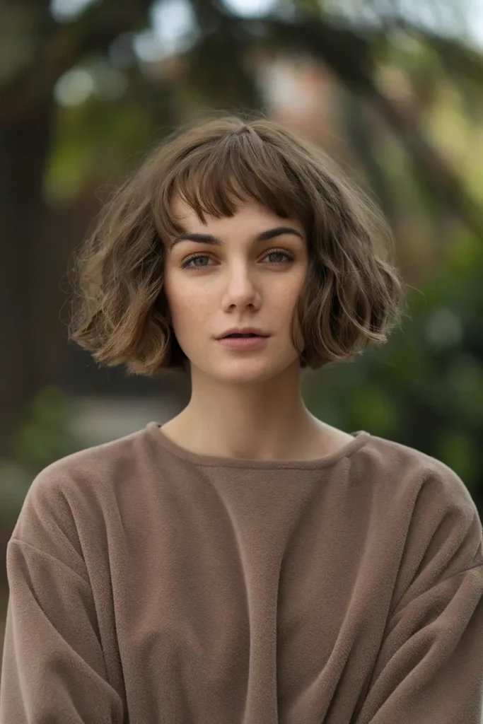 Short Hair With Curtain Bangs? Try These 42 Looks! 41 30. Straight Curtain Bangs with Curly Bob