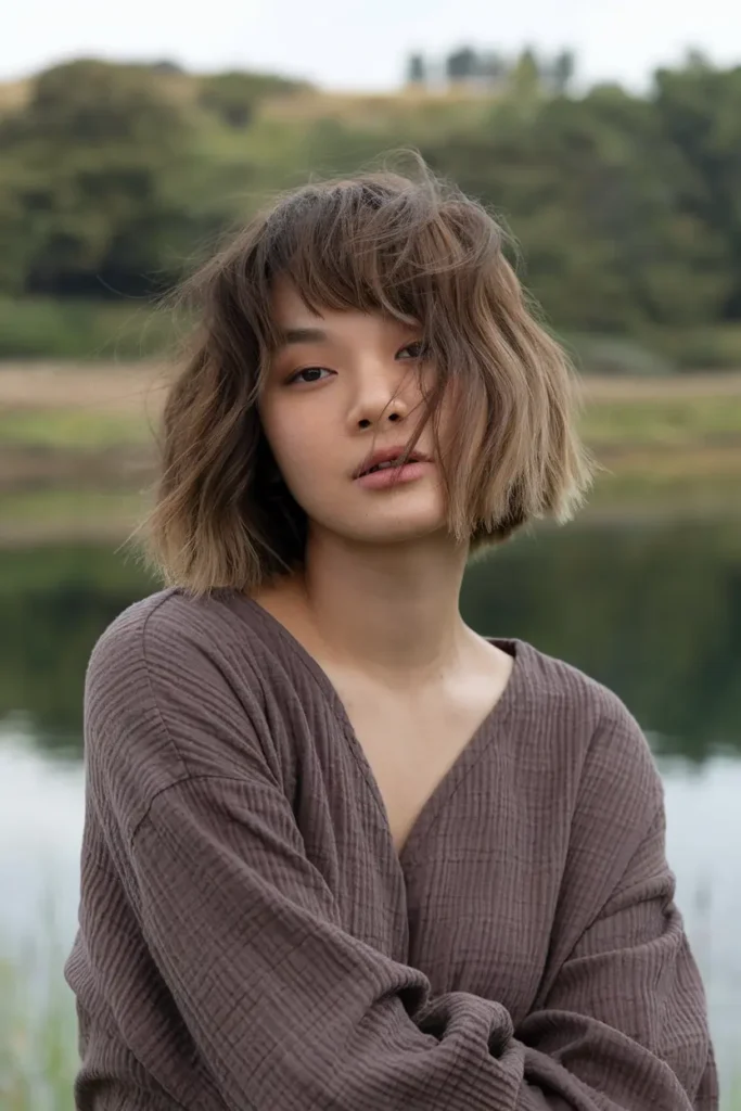 Short Hair With Curtain Bangs? Try These 42 Looks! 45 32. Textured Lob with Curtain Bangs