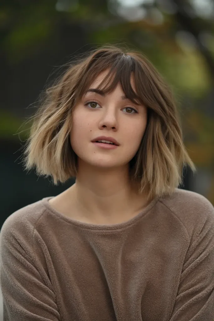 Short Hair With Curtain Bangs? Try These 42 Looks! 53 36. Blunt Curtain Bangs with Wavy Lob