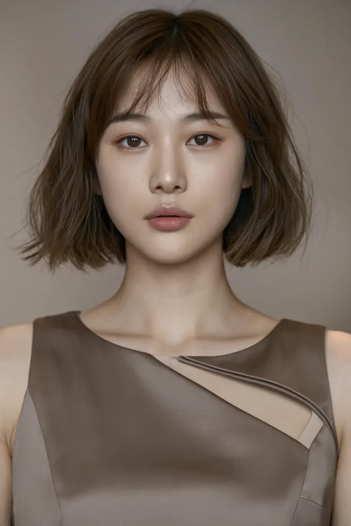 46 Best Korean Short Haircuts to try in 2025 79 40. Fringe Bob with Curtain Bangs