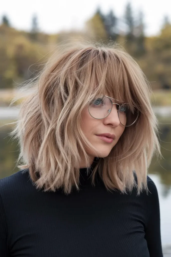 13. Medium Butterfly Cut with Shaggy Layers