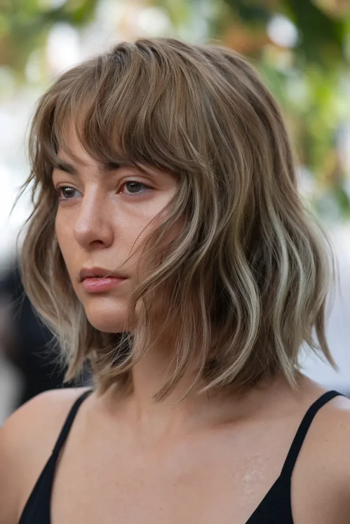 27. Medium Butterfly Cut with Beachy Waves