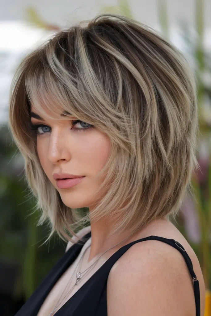 Butterfly Haircuts for Short Hair You’ll Obsess Over 55 28. Layered Butterfly Bob with Highlights