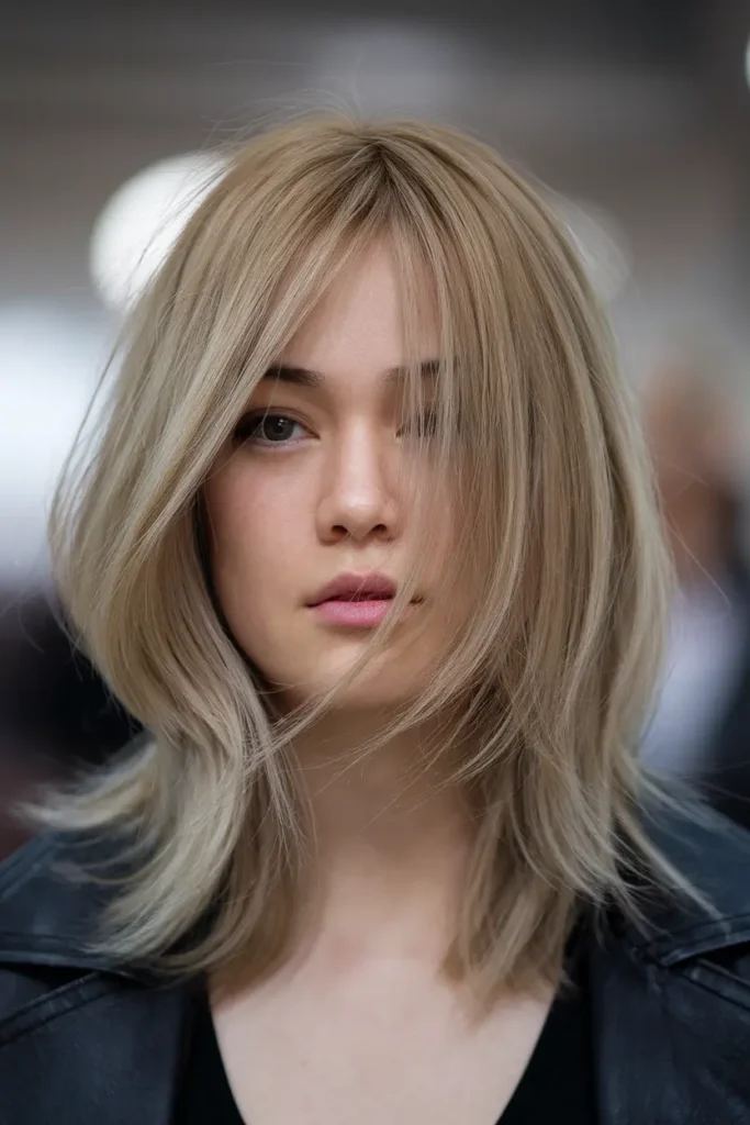 29. Soft and Natural Butterfly Layers for Medium Hair