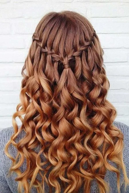 Waterfall Braid Hairstyle