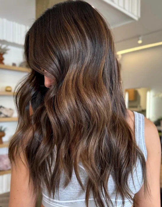 Caramel Babylights on Brunette