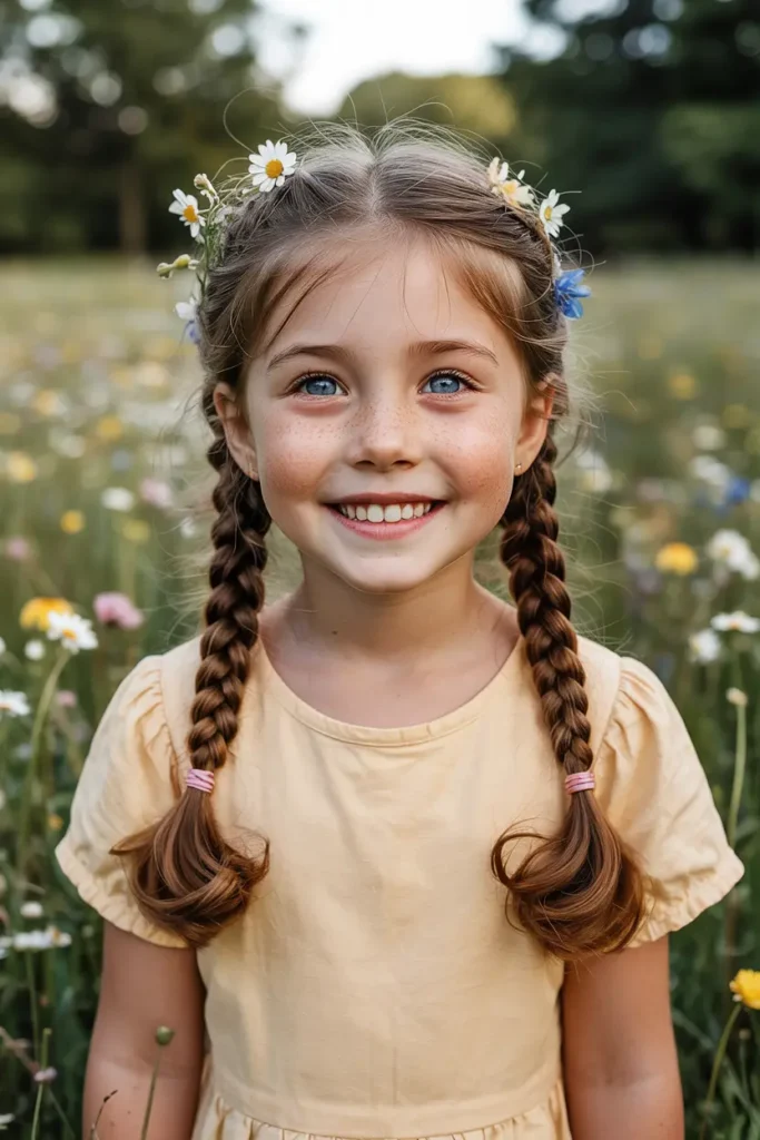 1. Classic Two Braided Pigtails