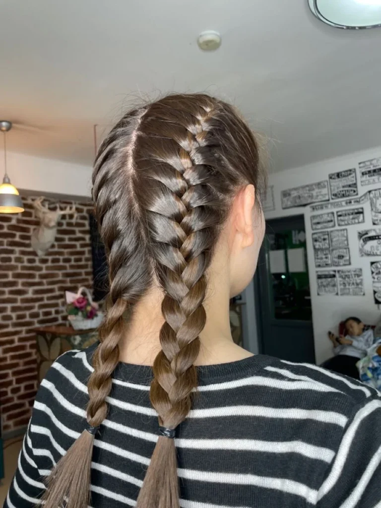 Jumbo French Braid Pigtails