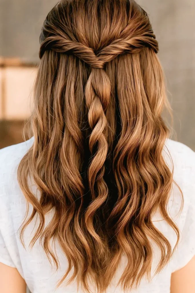 Half-Up Rope Twist Braid