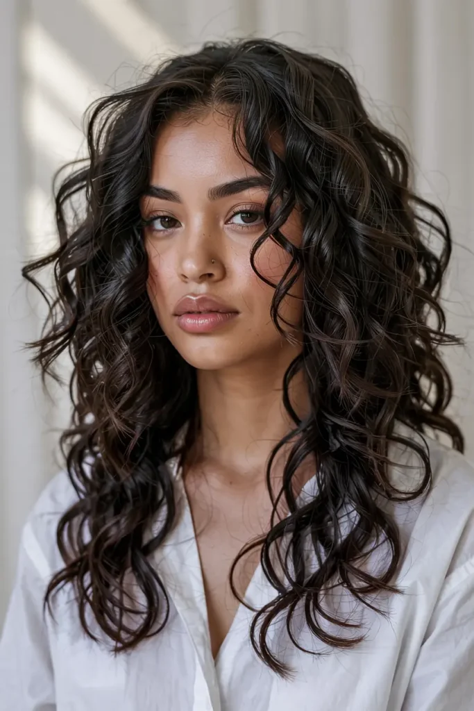 10. Face Framing Curly Layers