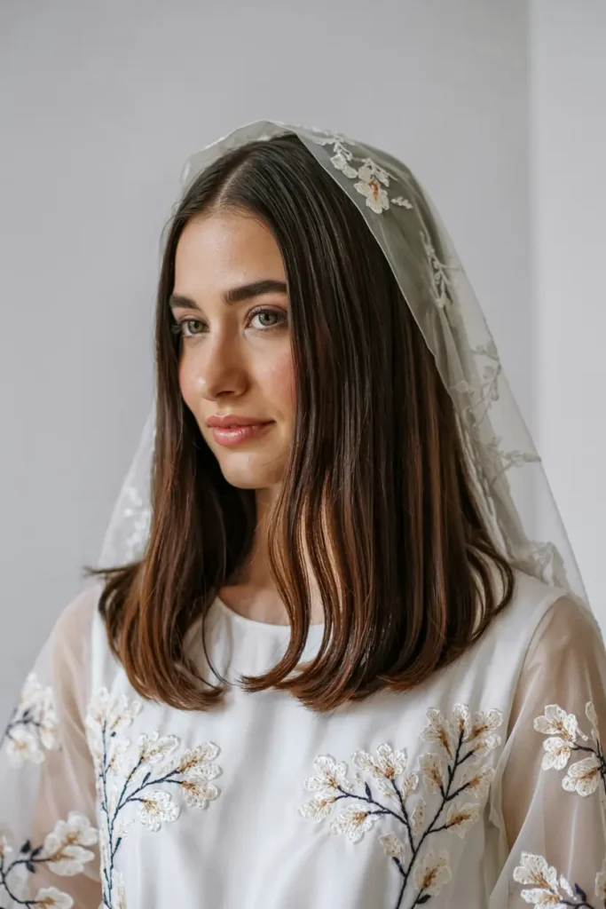 10. Straight Down Wedding Hair