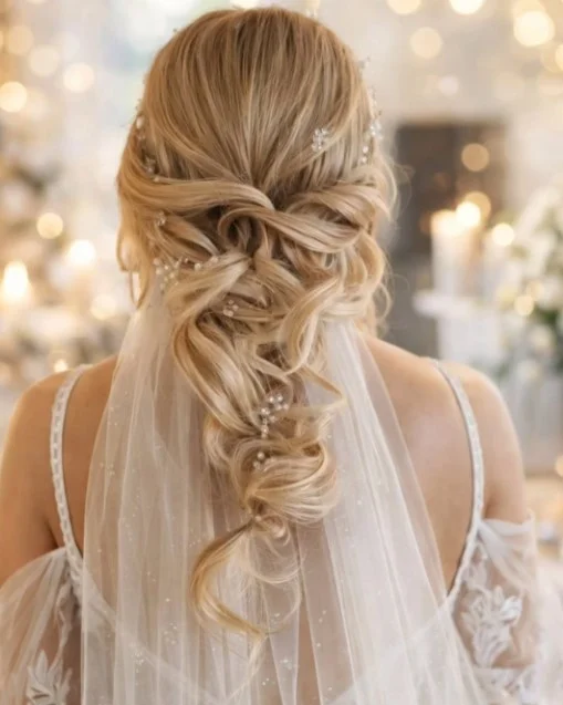 Delicate Twist Wedding Hair