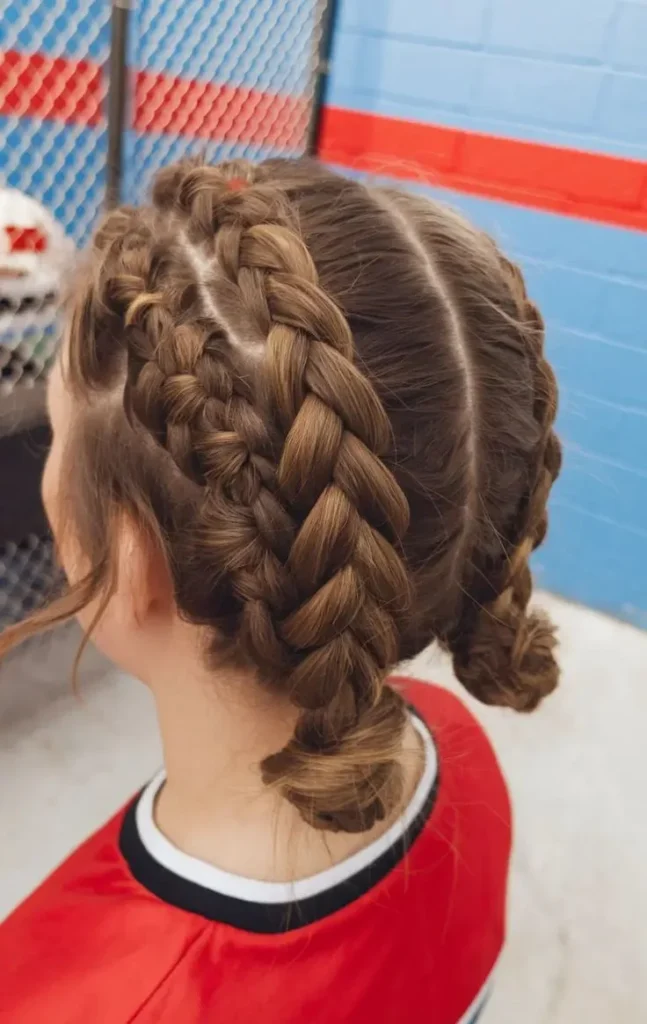 Braided Pigtail Space Buns