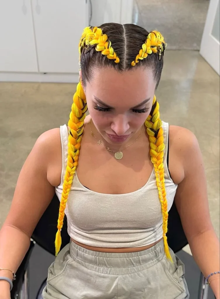 Jumbo Braids with Color