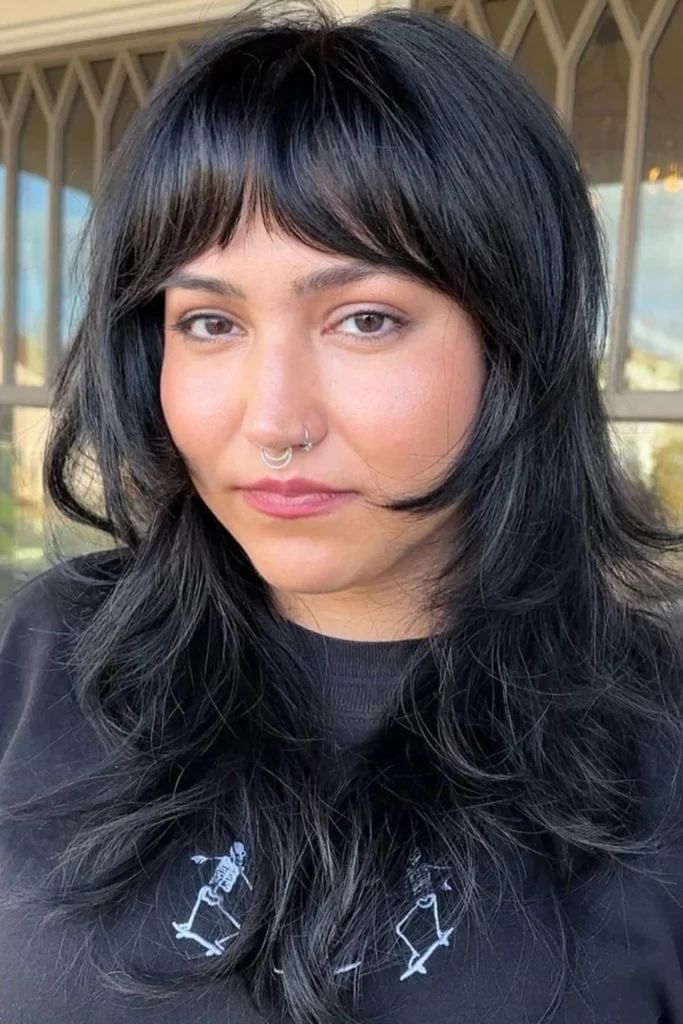 Layered Wolf Cut with Bangs
