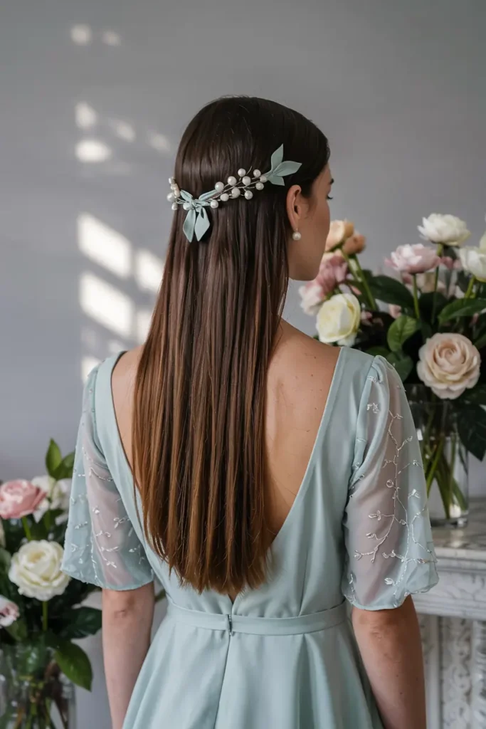 11. Simple Straight Hair Down