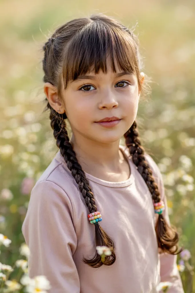 11. Two Pigtails with Beads