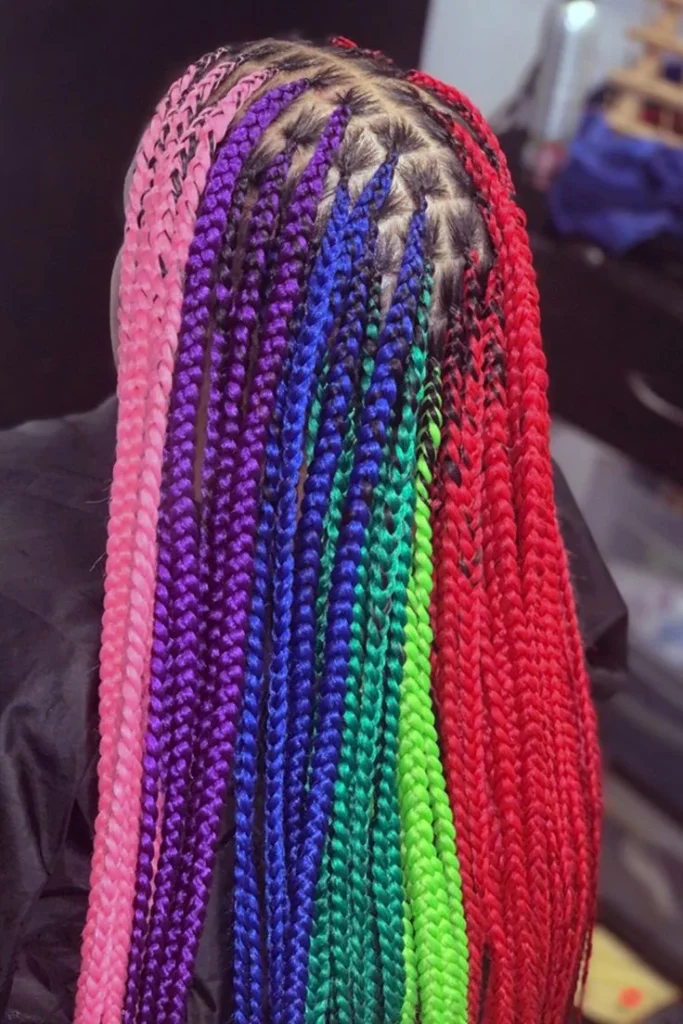 Colorful Box Braids