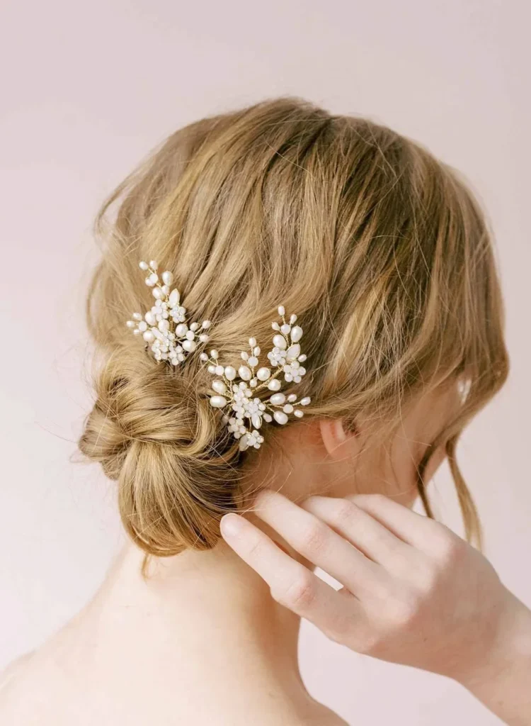 Low Bun with Sparkle Pins