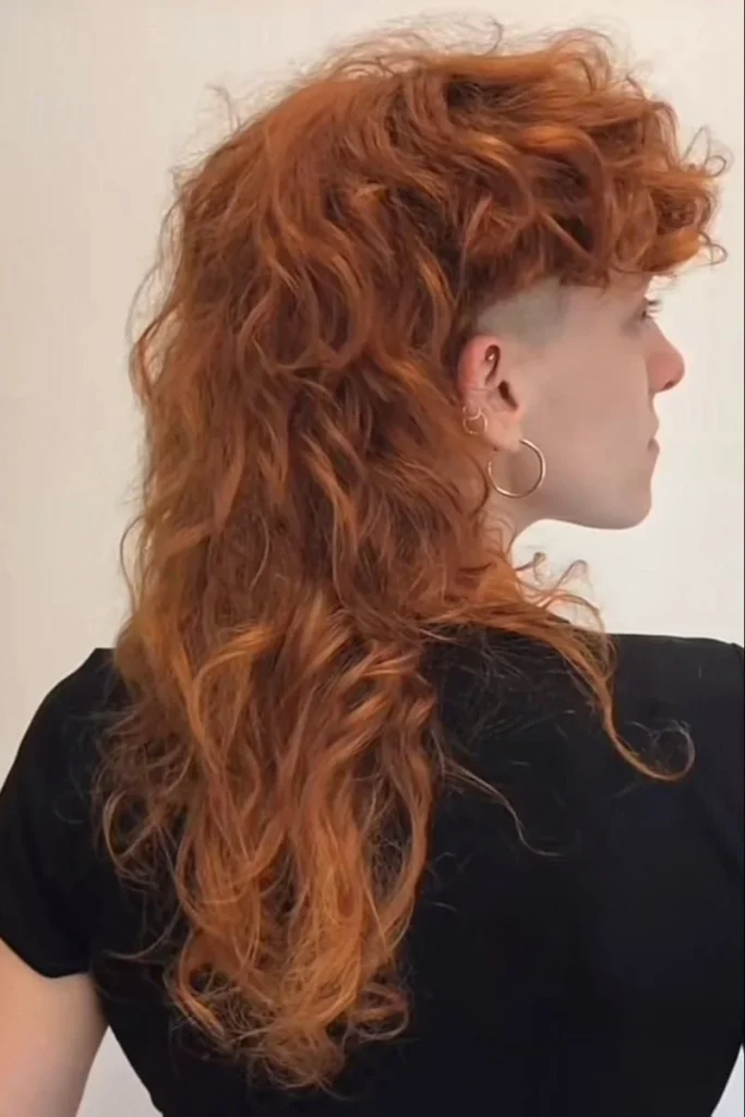 Tapered Curly Wolf Cut