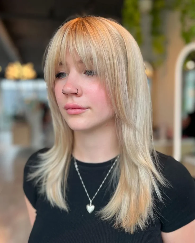 Straight Wolf Cut with Bangs