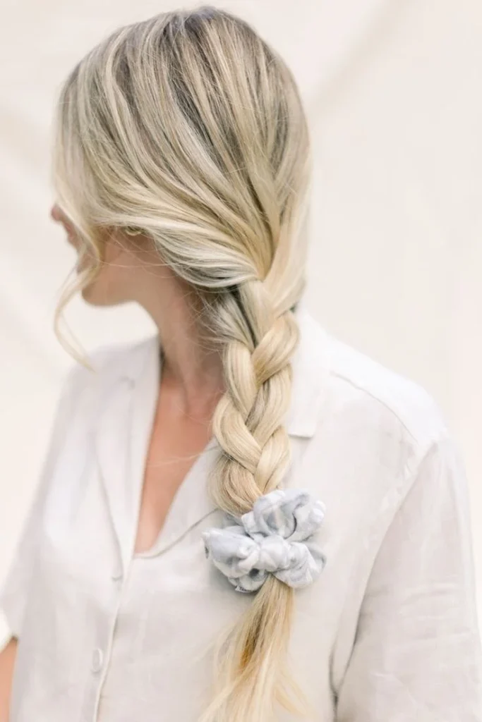 Side Braid with Scrunchie