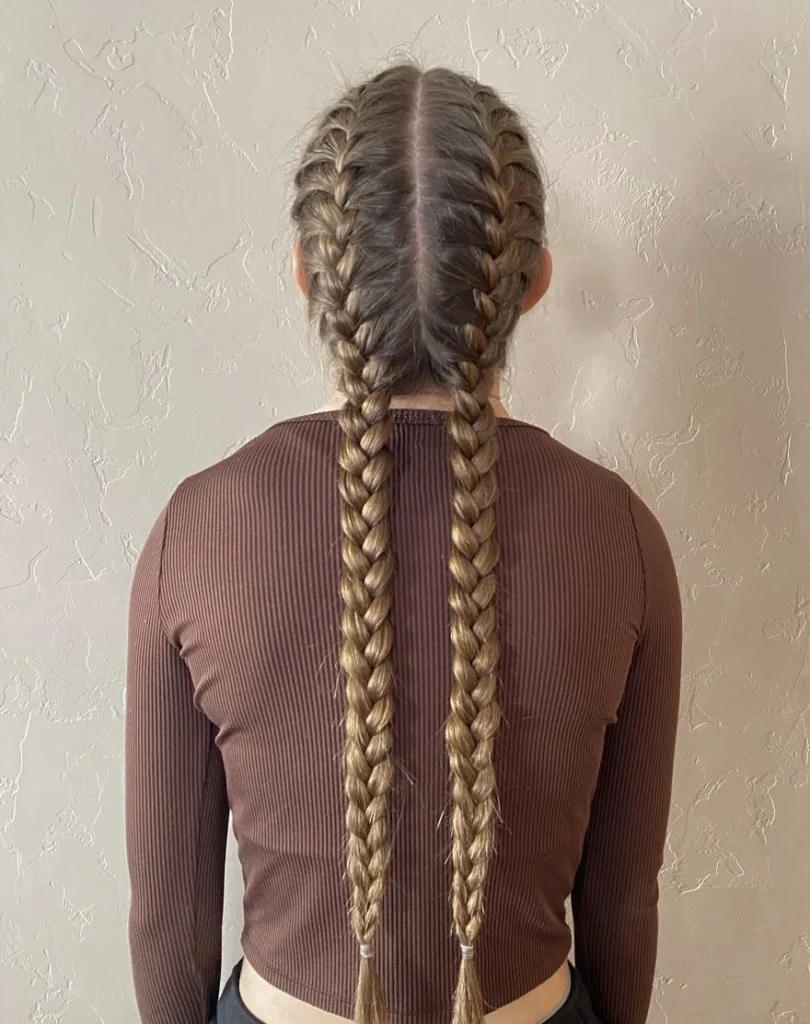 French Braid Pigtails with Extensions