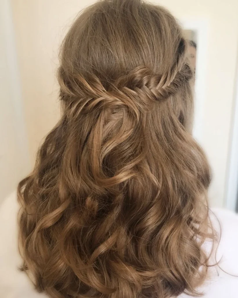 Half Up Fishtail Braid