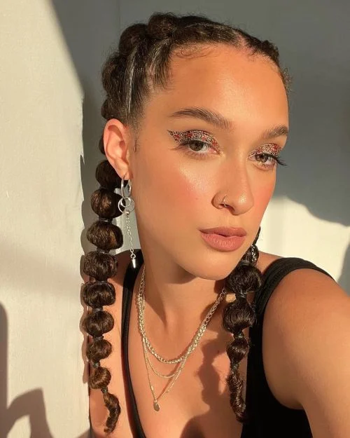 Protective Bubble Braid Pigtails