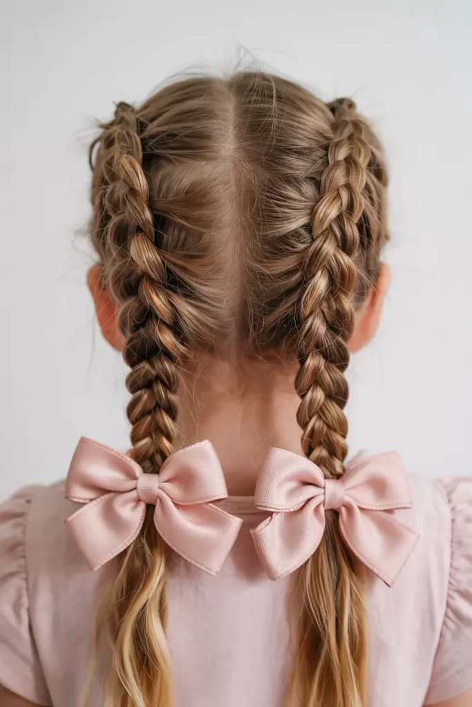 14. Two Pigtails with Bows