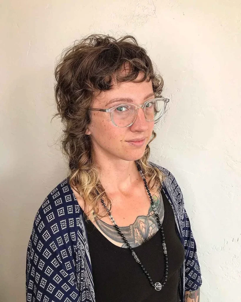 Defined Curly Wolf Cut