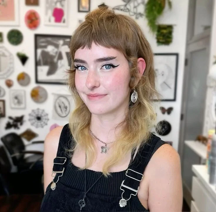 Soft Wolf Cut with Bangs