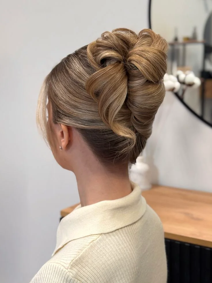 Sculpted Updo with Curls