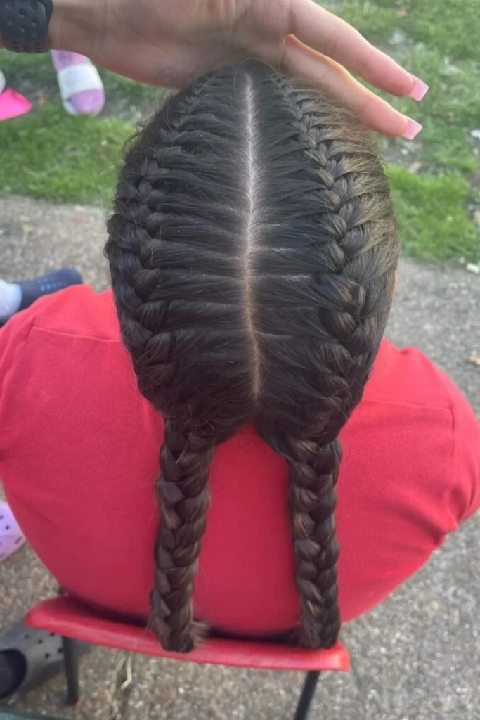 Protective French Braid Pigtails